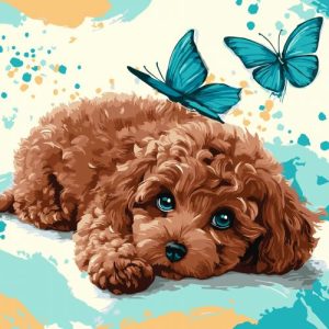 Набір для розпису по номерах "МИЛИЙ ПУДЕЛЬ" 40Х40 СМ