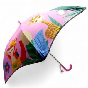 Парасолька тростина, поглиблений купол, світовідбиваючі смужки, свисток; висота - 66 см, діаметр купола - 77 см (РОЖЕВА 2)