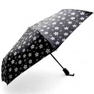 Парасолька складна, діаметр купола - 85 см (чорна)