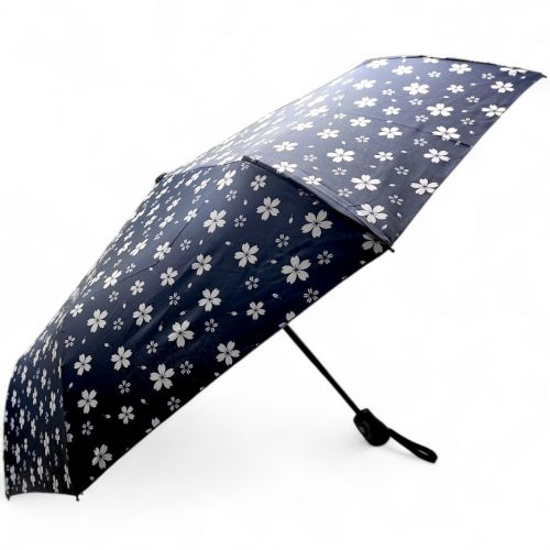 Парасолька складна, діаметр купола - 85 см (темно синя)