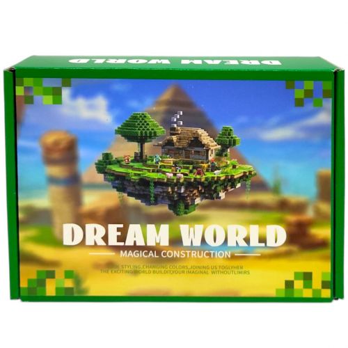 Конструктор магнітний "Майнкрафт / Minecraft " 35 елементів, фігурки героїв, в коробці