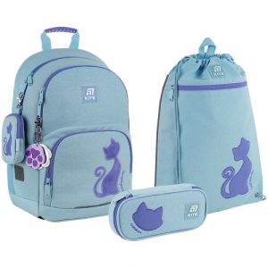 Набір рюкзак + пенал + сумка для взуття Kite 585 Catsline