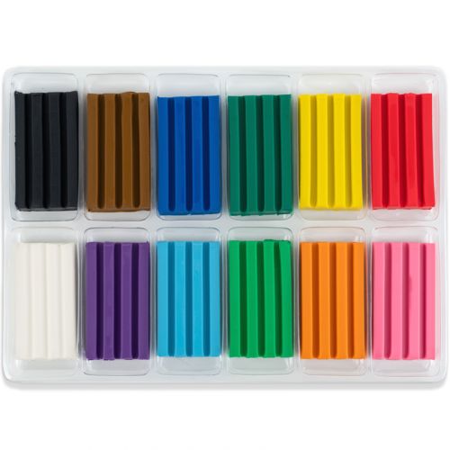 Пластилін восковий, 12 кольорів, 240 г. HK