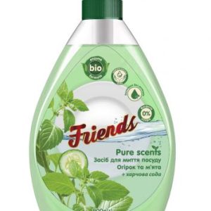 Друг засіб д/м посуду Friends Pure scents 900г Огірок та м'ята