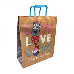 Пакет паперовий з ручками "LOVE" 32х15х38 см