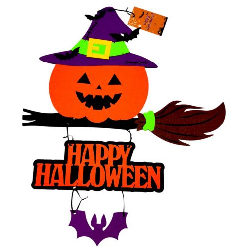 Виріб з фетру 3 мм "Гарбуз на мітлі" 50см*43см