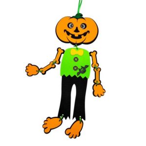 Декор з фетру 3 мм " Гарбуз скелет" (маленький 40см)