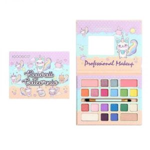 Косметика 16 кольорів тіней, пензлик, дзеркальце, рум’яна, контуринг, в коробці