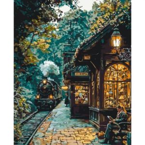 Картина за номерами "В очікуванні потягу" 40*50 см