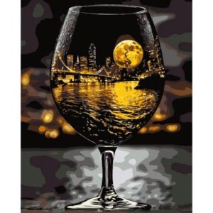 Картина за номерами з фарбами металік "Келих натхнення" 40*50 см