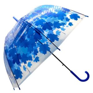 ПАРАСОЛЯ ТРОСТИНА "ЛИСТОЧКИ" висота - 81 см; діаметр - 84 см (СИНЯ)