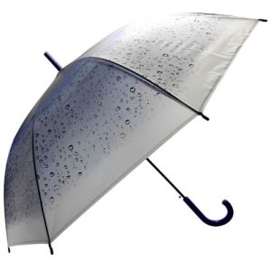 Парасолька напівавтомат, d=103 см, довжина: 83 см, 8 спиць, тростина, (СИНЯ)