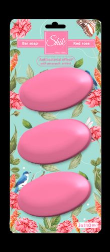 Shik мило туалетне 3*110г "Квіти кохання. Троянда червона"