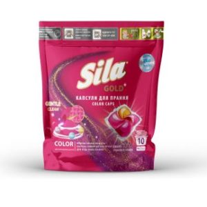 Sila засіб для прання в капсулах (10шт*19г) GOLD COLOR з zip-замком