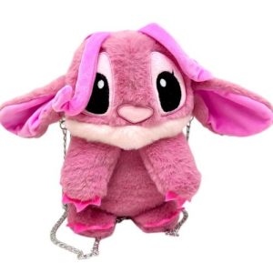 Мʼяка іграшка-рюкзак "Стіч" 29 см, рожевий