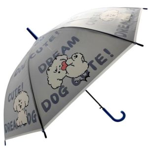 Парасолька-тростина, напівавтомат, довжина: 77 см, діаметр купола - 65 см (БЛАКИТНИЙ)