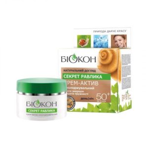 Крем-актив омолоджувальний Секрет равлика із серії Натуральний догляд 50+, 50мл