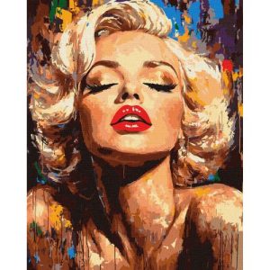 Картина за номерами "Яскрава Монро" 40х50 см
