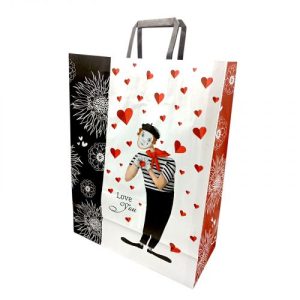 Пакет паперовий з ручками Крафт білий 32х15х42см.