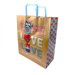 Пакет паперовий з ручками бурий 32х15х38