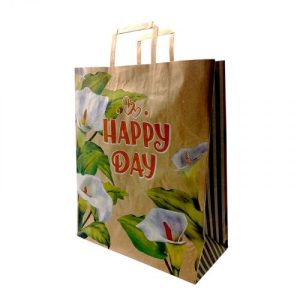 Пакет паперовий з ручками бурий 32х15х38