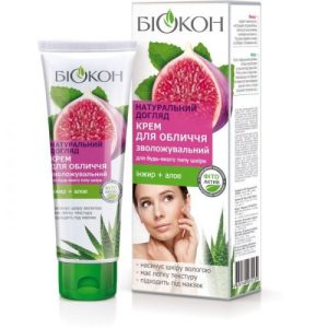 Біокон Крем для обличчя Натуральний догляд Зволожувальний Інжир + Алое, 75 мл