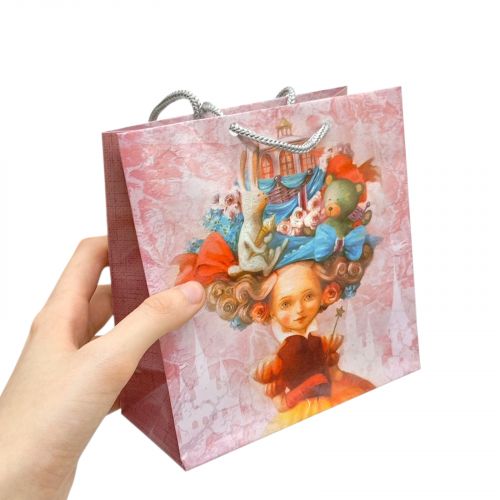 Пакет паперовий 16*16*7см, мікс видів