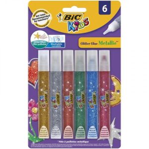 Набір клею-олівця BIC Metallic Glitter, 6 шт