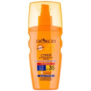 Біокон Спрей для безпечної засмаги Для дітей і дорослих SPF-35, 160 мл
