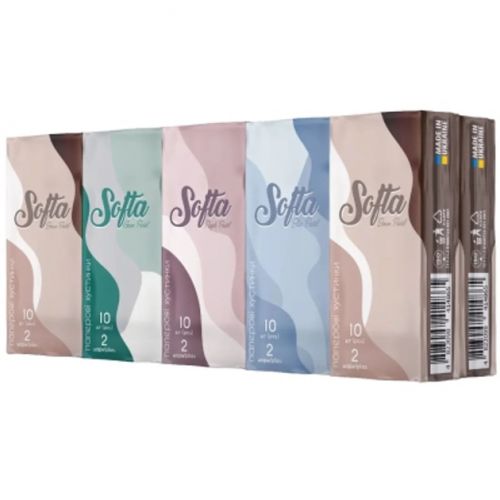 Chisto Softa Серветки косметичні 2 шари, 10шт х 10пачок