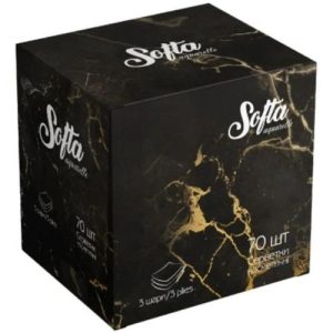 Chisto Softa Black Серветки косметичні 3 шари, 70шт.