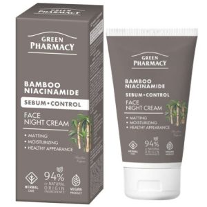 Green Pharmacy  Нічний крем для обличчя Бамбук + ніацинамід, 50мл