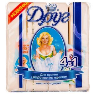 Друг Господарське мило для прання з відбілювальним ефектом, 4х135г