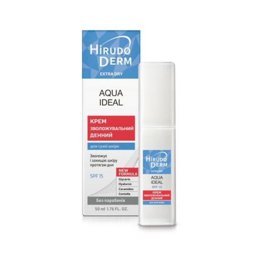 Біокон Крем для обличчя Hirudo Derm Extra Dry Aqua Ideal Зволожувальний денний, 50мл