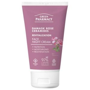 Green Pharmacy Нічний крем для обличчя Дамаська троянда + кераміди, 50мл