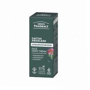 Green Pharmacy Нічний крем для обличчя Кактус + сквалан, 50мл