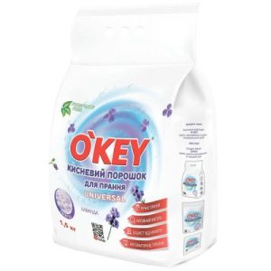 Oʼkey Універсальний кисневий порошок для прання Лаванда, 1.5кг