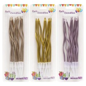 Набір свічок для торта, 12 шт (мікс)