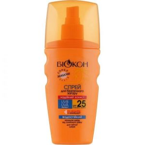Біокон Засіб для засмаги Спрей для безпечної засмаги Надійний захист SPF-25, 160мл