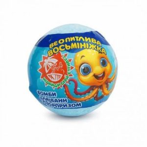AquaShine ТМ Rainbow Бомба для ванн з сюрпризом Допитлива восьминіжка, 100г