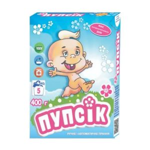 Пупсік Пральний порошок з перших днів життя, 5 циклів прання, 400г