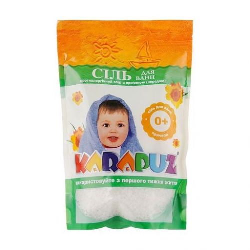 Карапуз Сіль для ванн з чередою, від народження, 500г