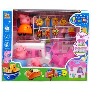 Герої "Свинка Пеппа" (4 герої, рухливі елементи, стіл, автобус, аксесуари)