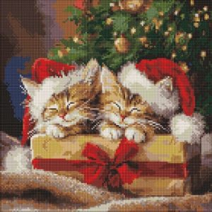 Алмазна мозаїка "Пухнасті подарунки" 40х40 см