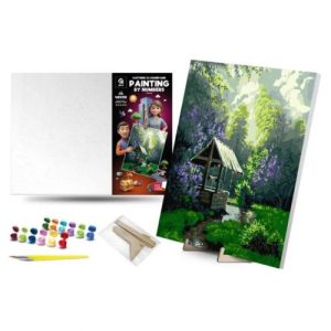 Картина по номерах 40х50 см "Літній дощ"" з деревʼяною підставкою