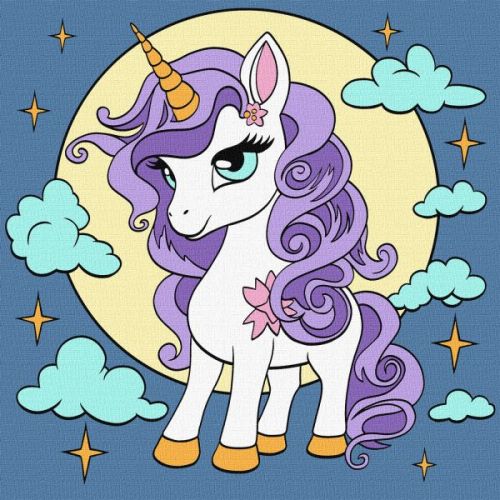 Картина за номерами - "Казкова одноріжка" ©art_selena_ua, 25х25см