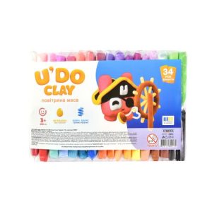 Набір для творчості (повітряний пластилін) "UʼDO Clay" 34 брикетів
