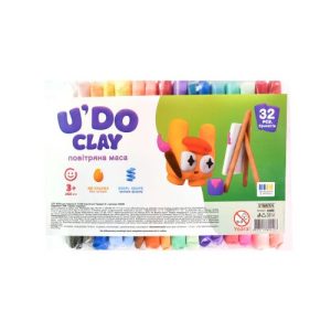 Набір для творчості (повітряний пластилін) "UʼDO Clay" 32 брикети