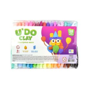 Набір для творчості (повітряний пластилін) "UʼDO Clay 38 брикетів