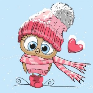 Картина по номерах "Маленьке совеня" 30х30 см